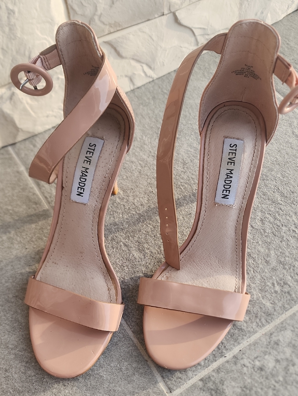Steve Madden Dusty Rose Ankle-Strap Stiletto Sandals
